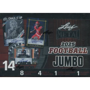 2025 Leaf Metal Football Jumbo Box