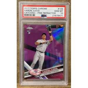 2017 Topps Chrome Pink Refractors #169 Aaron Judge RC PSA 10