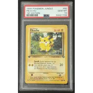 Pokemon TCG: 1999 Pokemon Jungle - Pikachu 1st Edition PSA 10