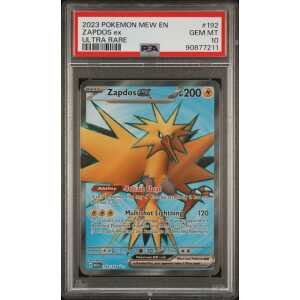 Pokemon TCG: S&V 151 - Zapdos EX Ultra Rare 192/165 PSA 10