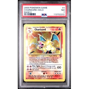 Pokemon TCG: Base Set II Holo - Charizard 4/130 PSA 7