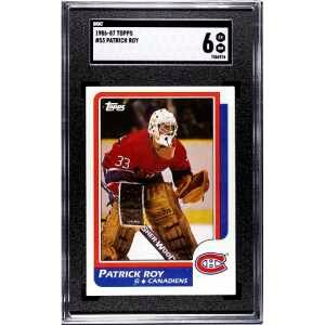 1986-87 Topps #53 Patrick Roy RC SGC 6