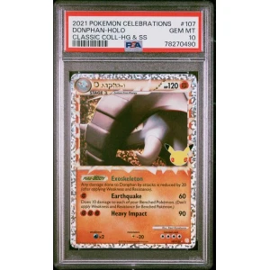 Pokemon TCG: 2021 Pokemon Celebrations - Donphan Holo 107/123 PSA 10