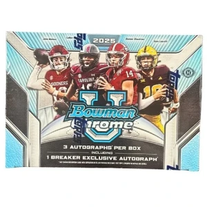 2025 Bowman Chrome University Football Breaker's Delight Box