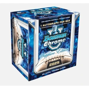 2025 Bowman Chrome University Football Sapphire Edition Box