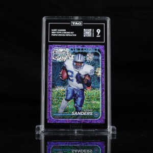 2024 Topps Chrome Purple Speckle Refractor 164/275 - Barry Sanders #67 - TAG Mint 9