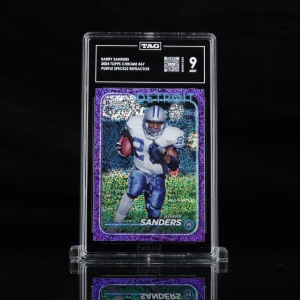 2024 Topps Chrome Purple Speckle Refractor 164/275 - Barry Sanders #67 - TAG Mint 9
